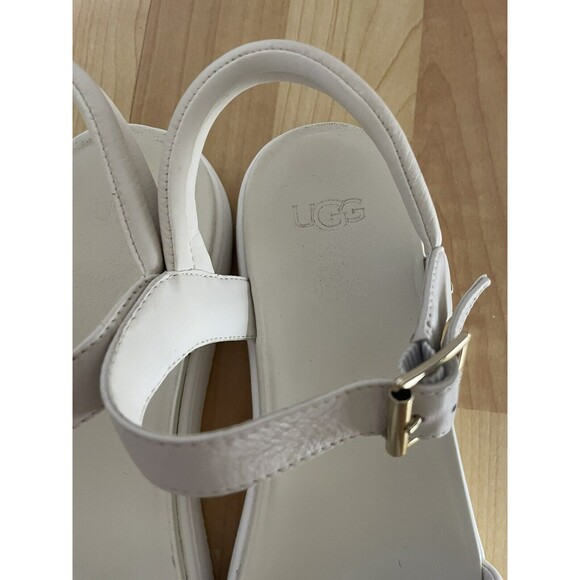 UGG Women’s Zayne Ankle Strap Sandals Size 11 White - Picture 5 of 10